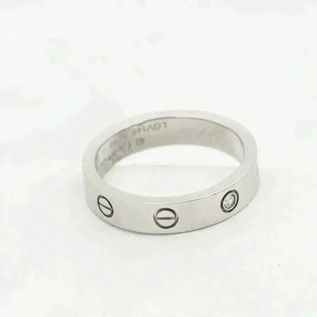 [Mystic]LOVE RING 4MM 1 DIAMOND SILVER