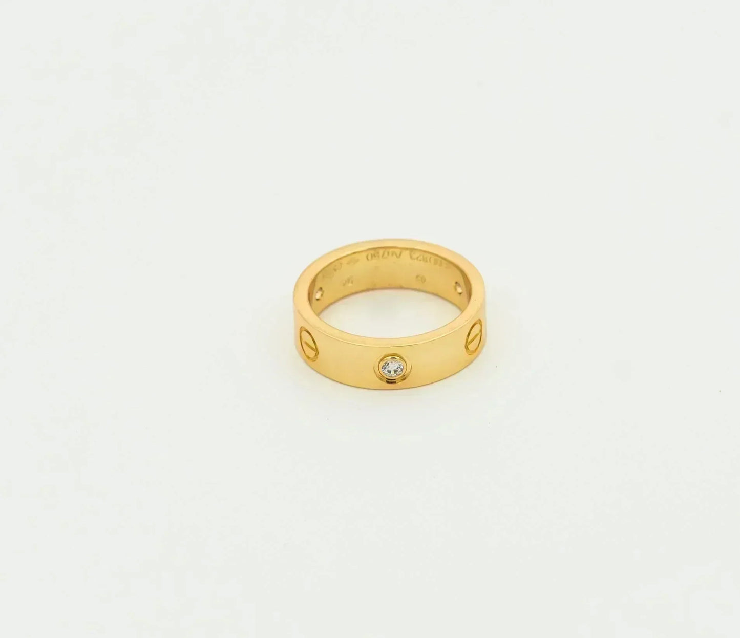 [Mystic]LOVE RING 5.5MM 3 DIAMONDS GOLD