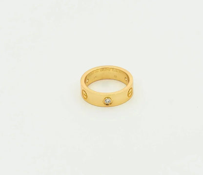 [Mystic]LOVE RING 5.5MM 3 DIAMONDS GOLD