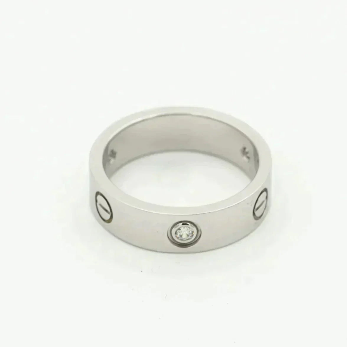 [Mystic]LOVE RING 5.5MM 3 DIAMONDS SILVER