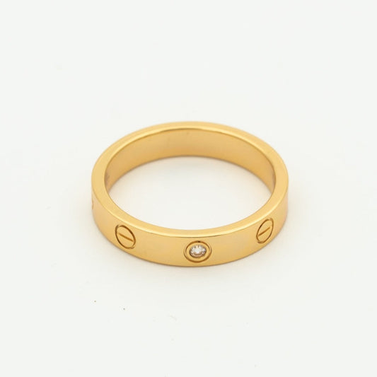 [Mystic]LOVE RING 4MM 1 DIAMOND PINK GOLD
