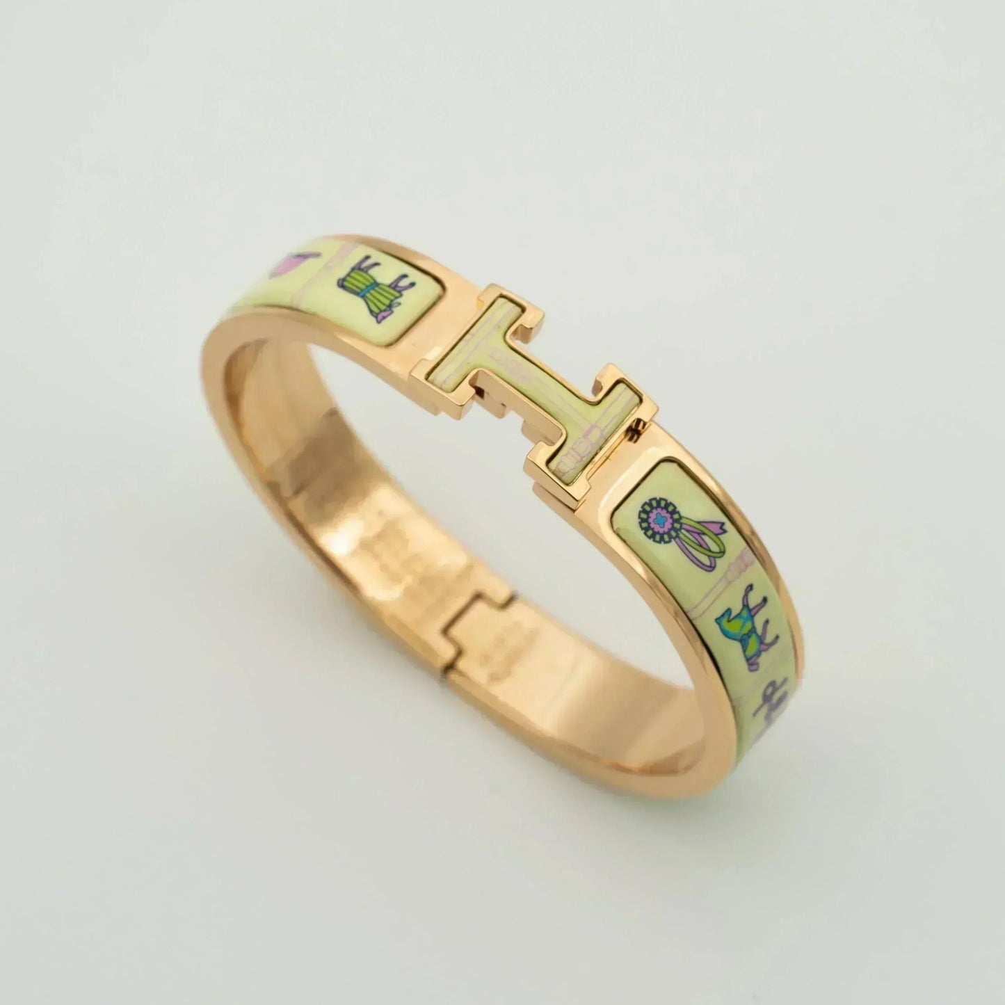 [ミスティック]H ピンクゴールド ブレスレット クリーム セラミック