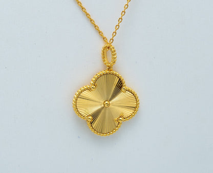 [Mystic]CLOVER 25MM PEDANT NECKLACE GOLD