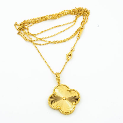 [Mystic]CLOVER 25MM PEDANT NECKLACE GOLD