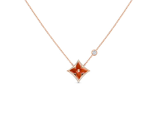 [Mystic]STAR NECKLACE PINK GOLD 1 DIAMOND