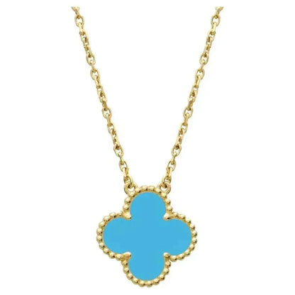 [Mystic]CLOVER 15MM VINTAGE TURQUOISE NECKLACE