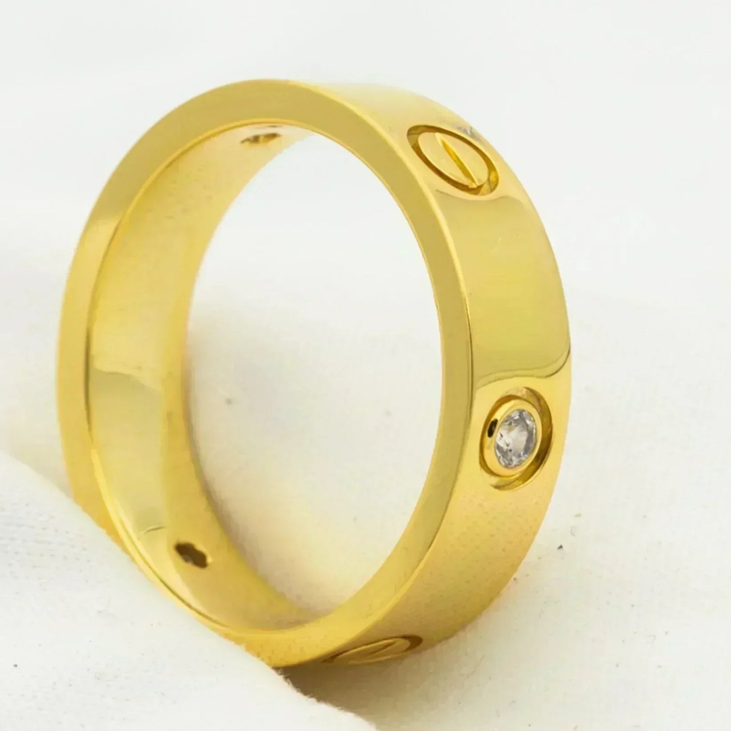 [Mystic]LOVE RING 5.5MM 3 DIAMONDS GOLD