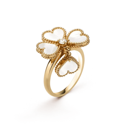 [Mystic]SWEET CLOVER WHITE MOP RING
