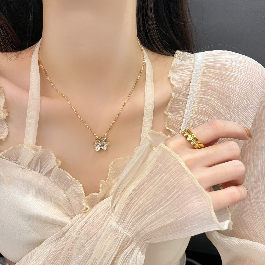 [Mystic]FLOWER DIAMOND NECKLACE