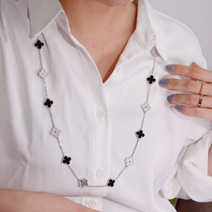 [Mystic]CLOVER 20 MOTIFS ONYX DIAMOND SILVER