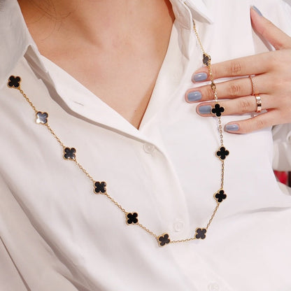 [Mystic]CLOVER 20 MOTIFS ONYX ROSE GOLD