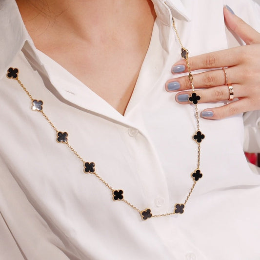 [Mystic]CLOVER 20 MOTIFS ONYX ROSE GOLD