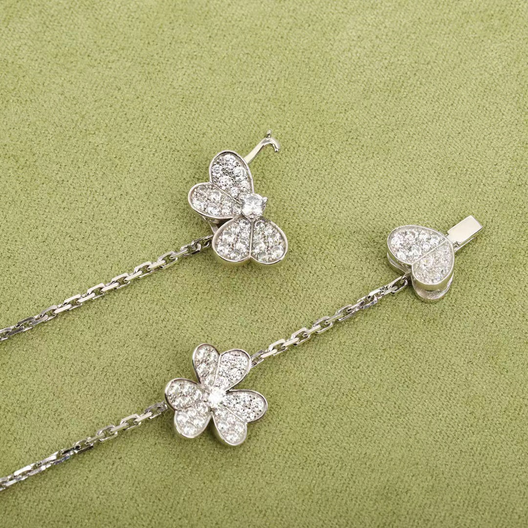 [Mystic]FRIVOLE SILVER 9 FLOWERS NECKLACE