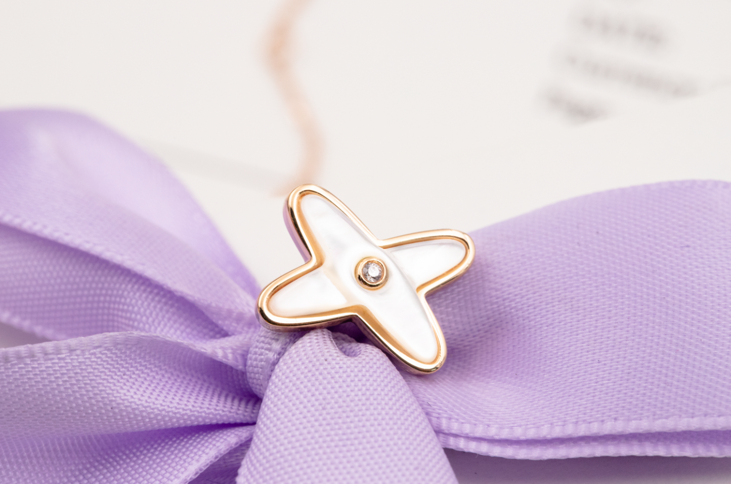 [Mystic]JEUX DE WHITE MOP PINK GOLD DIAMOND EARRINGS