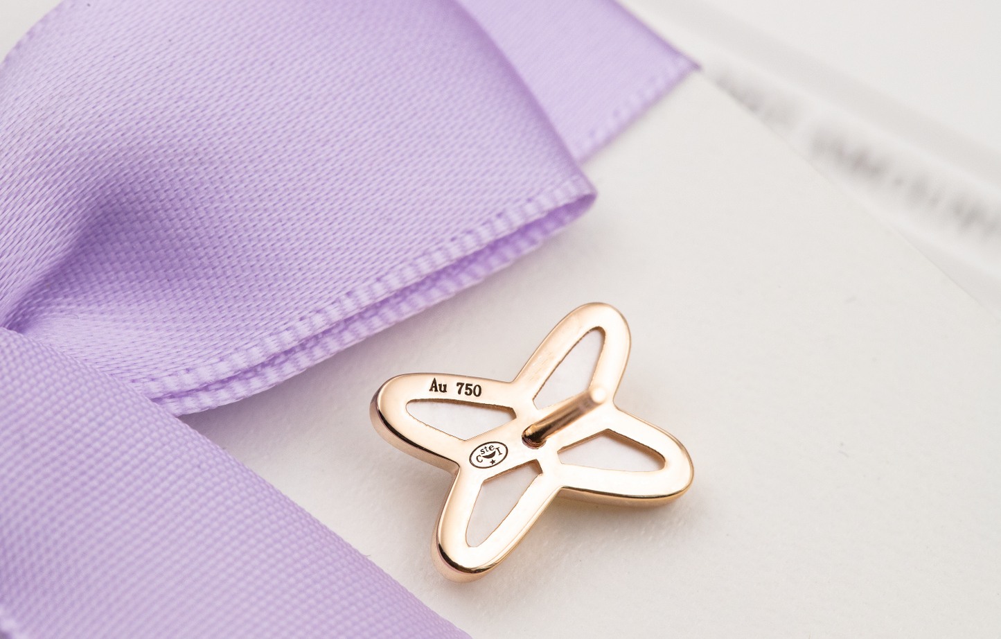 [Mystic]JEUX DE WHITE MOP ROSE GOLD DIAMOND EARRINGS