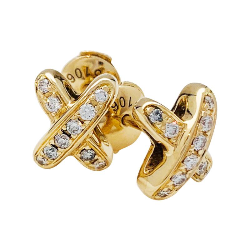 [Mystic]JEUX DE GOLD DIAMOND EARRINGS