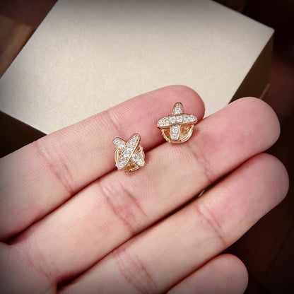 [Mystic]JEUX DE GOLD DIAMOND EARRINGS