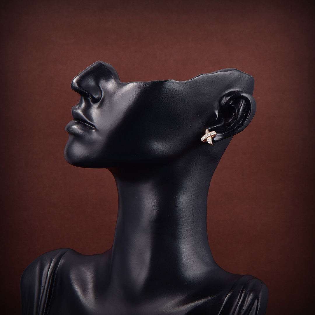 [Mystic]JEUX DE GOLD DIAMOND EARRINGS