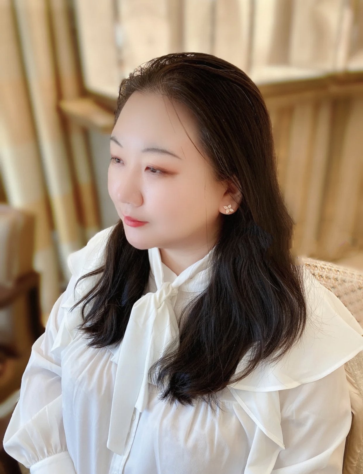 [Mystic]STAR BLOSSOM STUD EARRINGS PINK GOLD DIAMONDS