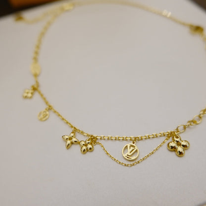 [Mystic]BLOOMING SUPPLE NECKLACE BRASS
