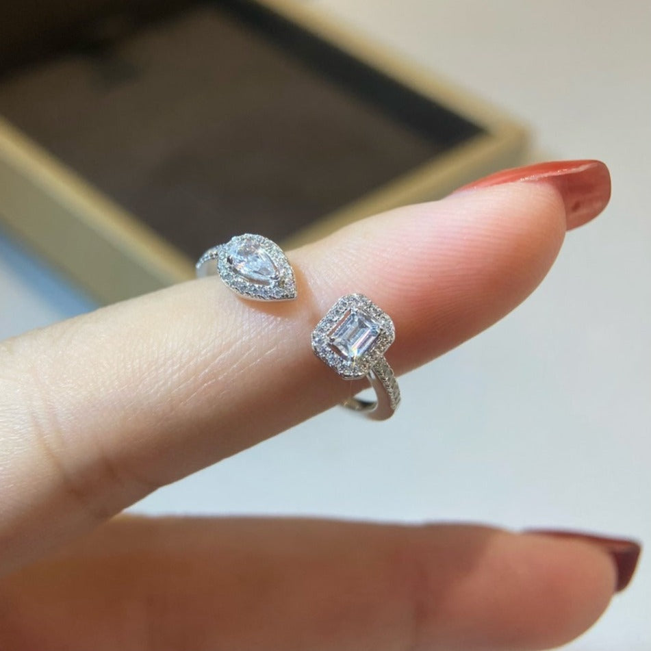 [Mysitc] MY TWIN TOI & MOI SILVER DIAMOND RING