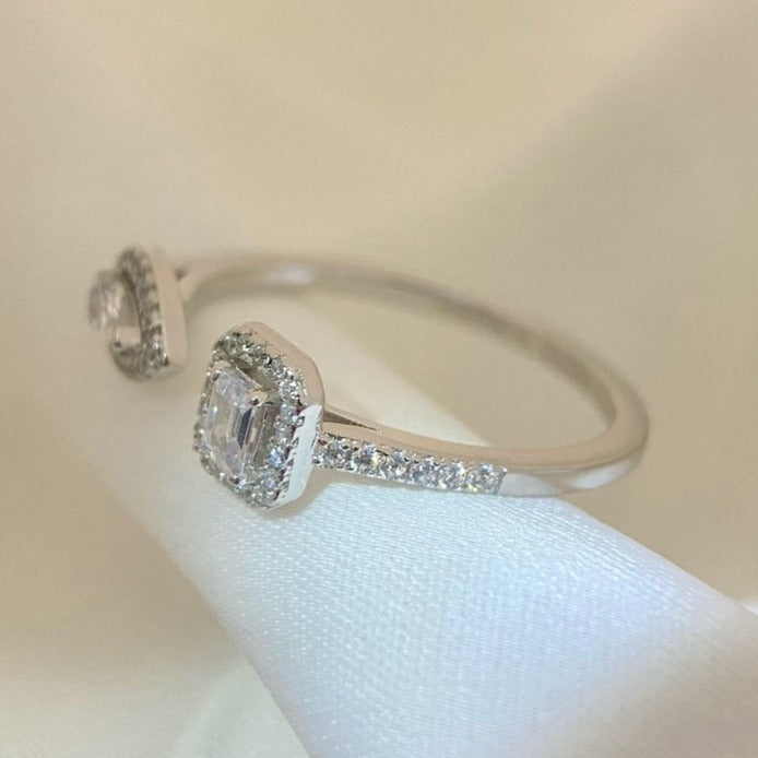 [Mysitc] MY TWIN TOI & MOI SILVER DIAMOND RING