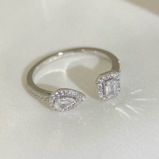 [Mysitc] MY TWIN TOI & MOI SILVER DIAMOND RING