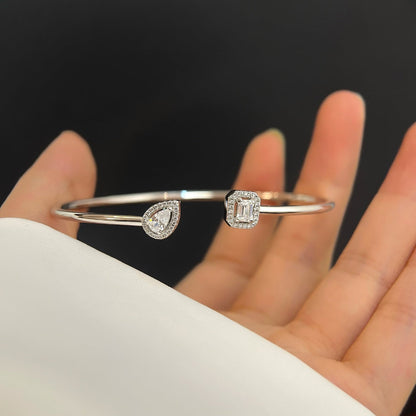 [Mysitc] JONC FLEX MY TWIN TOI & MOI SILVER DIAMOND BRACELET