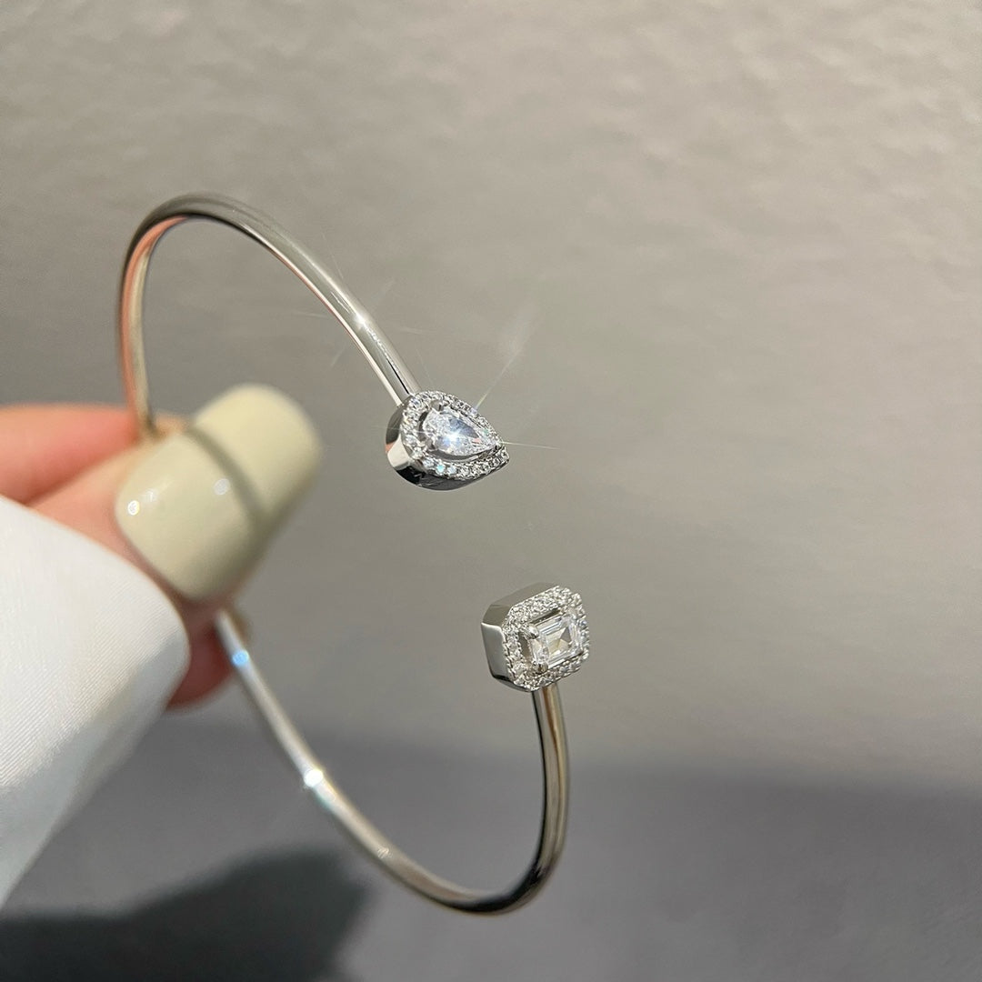 [Mysitc] JONC FLEX MY TWIN TOI & MOI SILVER DIAMOND BRACELET