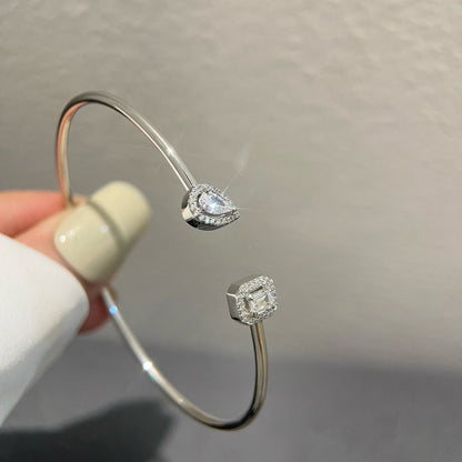 [Mysitc] JONC FLEX MY TWIN TOI & MOI SILVER DIAMOND BRACELET