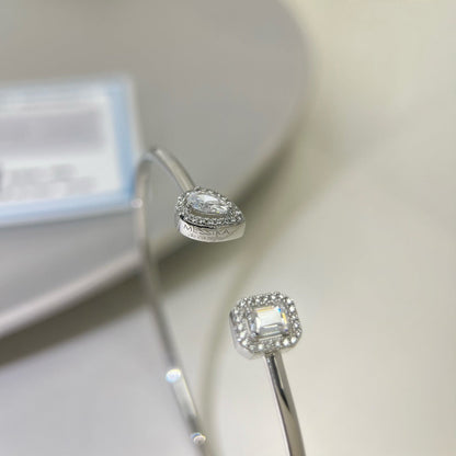 [Mysitc] JONC FLEX MY TWIN TOI & MOI SILVER DIAMOND BRACELET