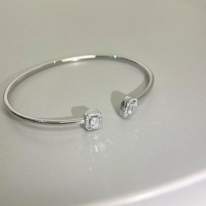 [Mysitc] JONC FLEX MY TWIN TOI & MOI SILVER DIAMOND BRACELET