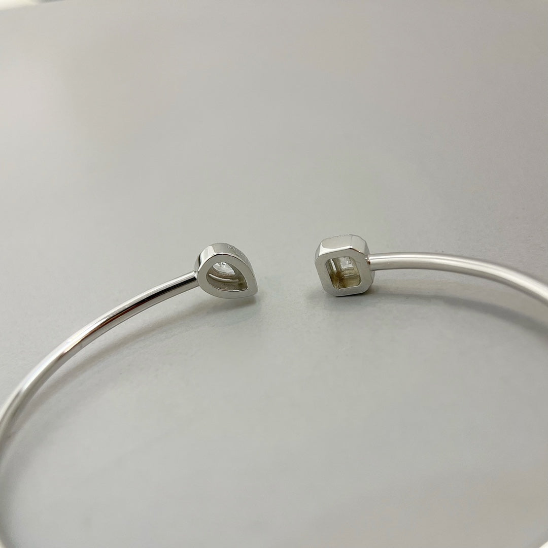 [Mysitc] JONC FLEX MY TWIN TOI & MOI SILVER DIAMOND BRACELET