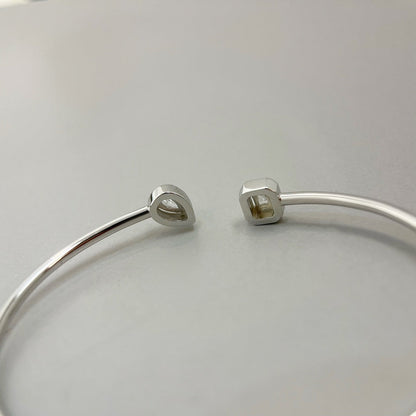 [Mysitc] JONC FLEX MY TWIN TOI & MOI SILVER DIAMOND BRACELET