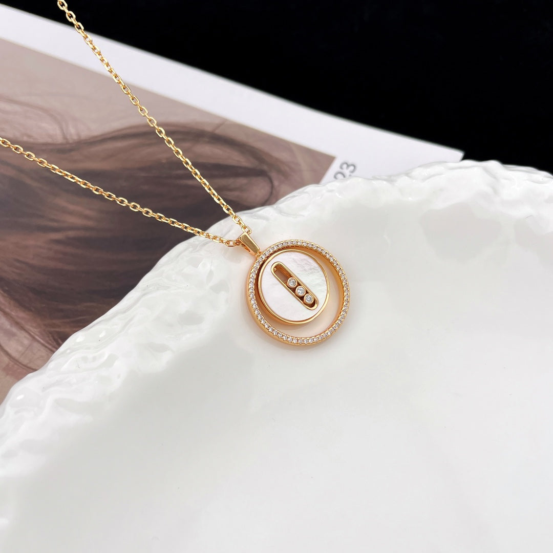 [Mysitc]  MOVE MM NACRE BLANCHE DIAMOND NECKLACE