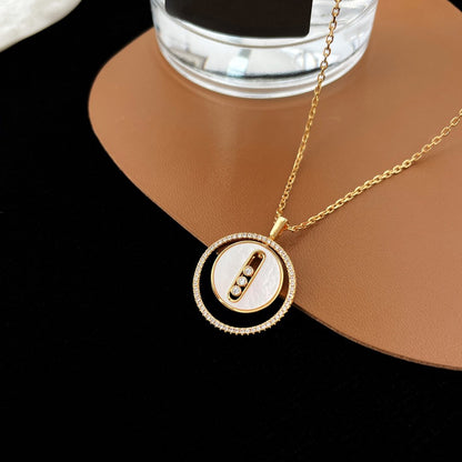 [Mysitc]  MOVE MM NACRE BLANCHE DIAMOND NECKLACE