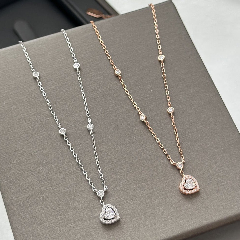[Mysitc] JOY HEART DIAMOND NECKLACE