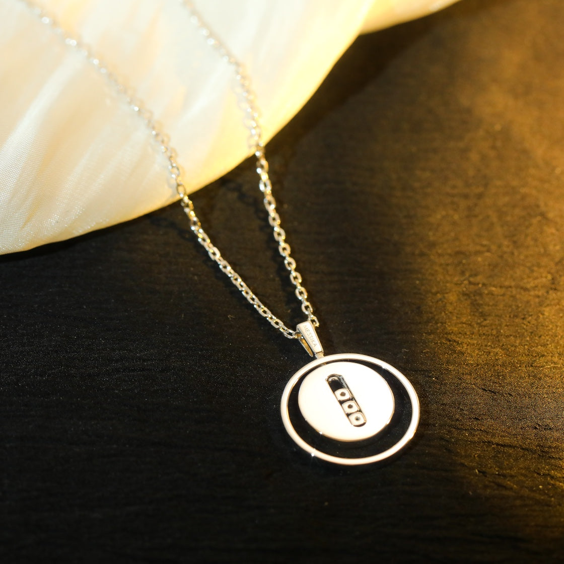 [Mysitc]  MOVE MM SILVER DIAMOND NECKLACE