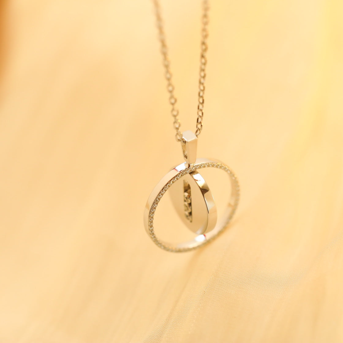 [Mysitc]  MOVE MM SILVER DIAMOND NECKLACE