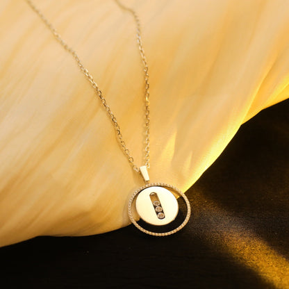[Mysitc]  MOVE MM SILVER DIAMOND NECKLACE