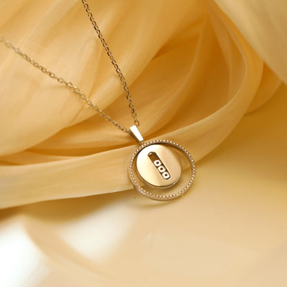 [Mysitc]  MOVE MM SILVER DIAMOND NECKLACE