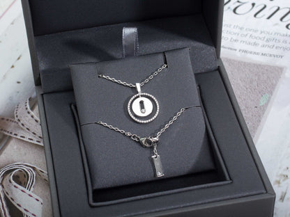 [Mysitc]  MOVE PM NECKLACE SILVER DIAMOND