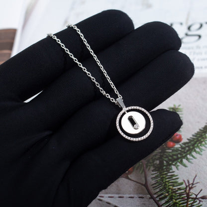 [Mysitc]  MOVE PM NECKLACE SILVER DIAMOND