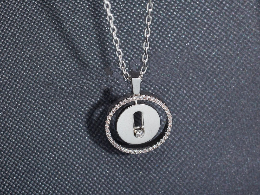 [Mysitc]  MOVE PM NECKLACE SILVER DIAMOND