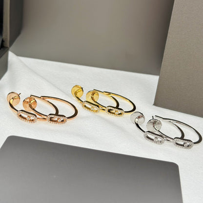 [Mysitc] CREOLES MOVE UNO PM DIAMOND EARRINGS