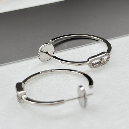 [Mysitc] CREOLES MOVE UNO PM DIAMOND EARRINGS