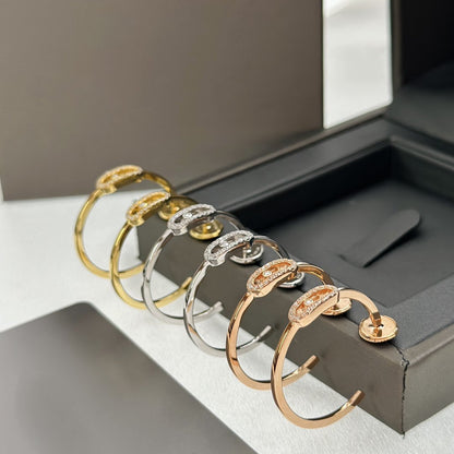 [Mysitc] CREOLES MOVE UNO PM DIAMOND EARRINGS
