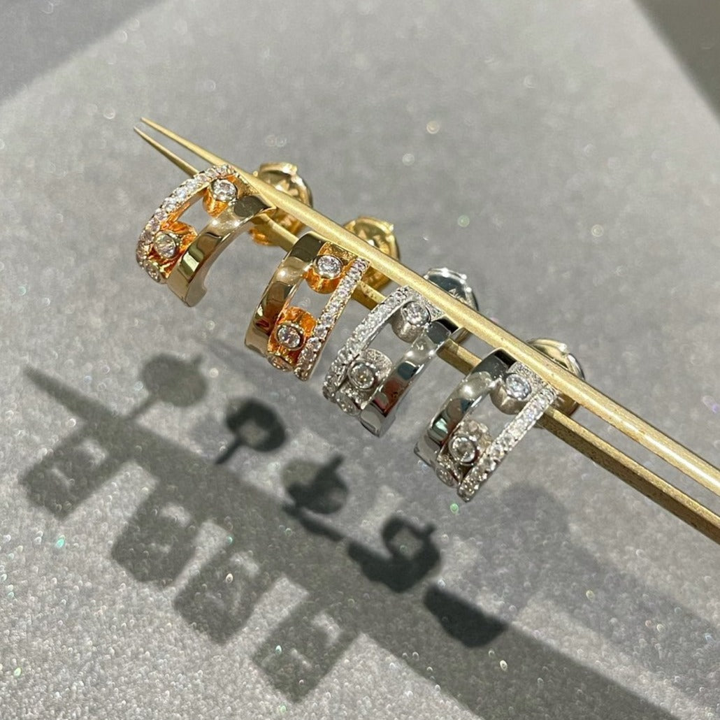 [Mysitc] MOVE ROMANE EARRINGS DIAMOND