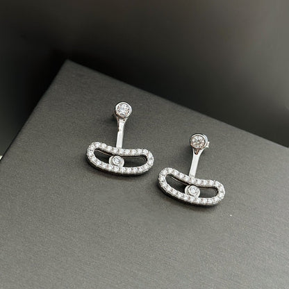 [Mysitc] MOVE UNO SILVER DIAMOND EARRINGS