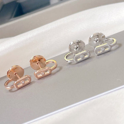 [Mysitc] CREOLES MOVE UNO MINI 1 DIAMOND EARRINGS